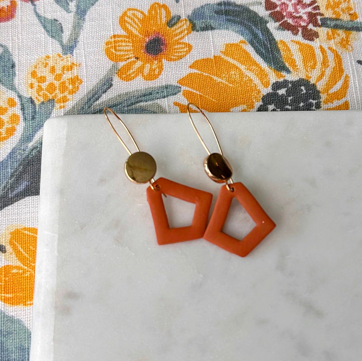 Terracotta Diamond earrings