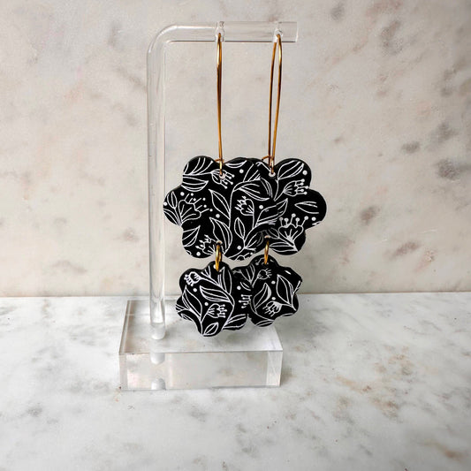 Black Blossom earrings