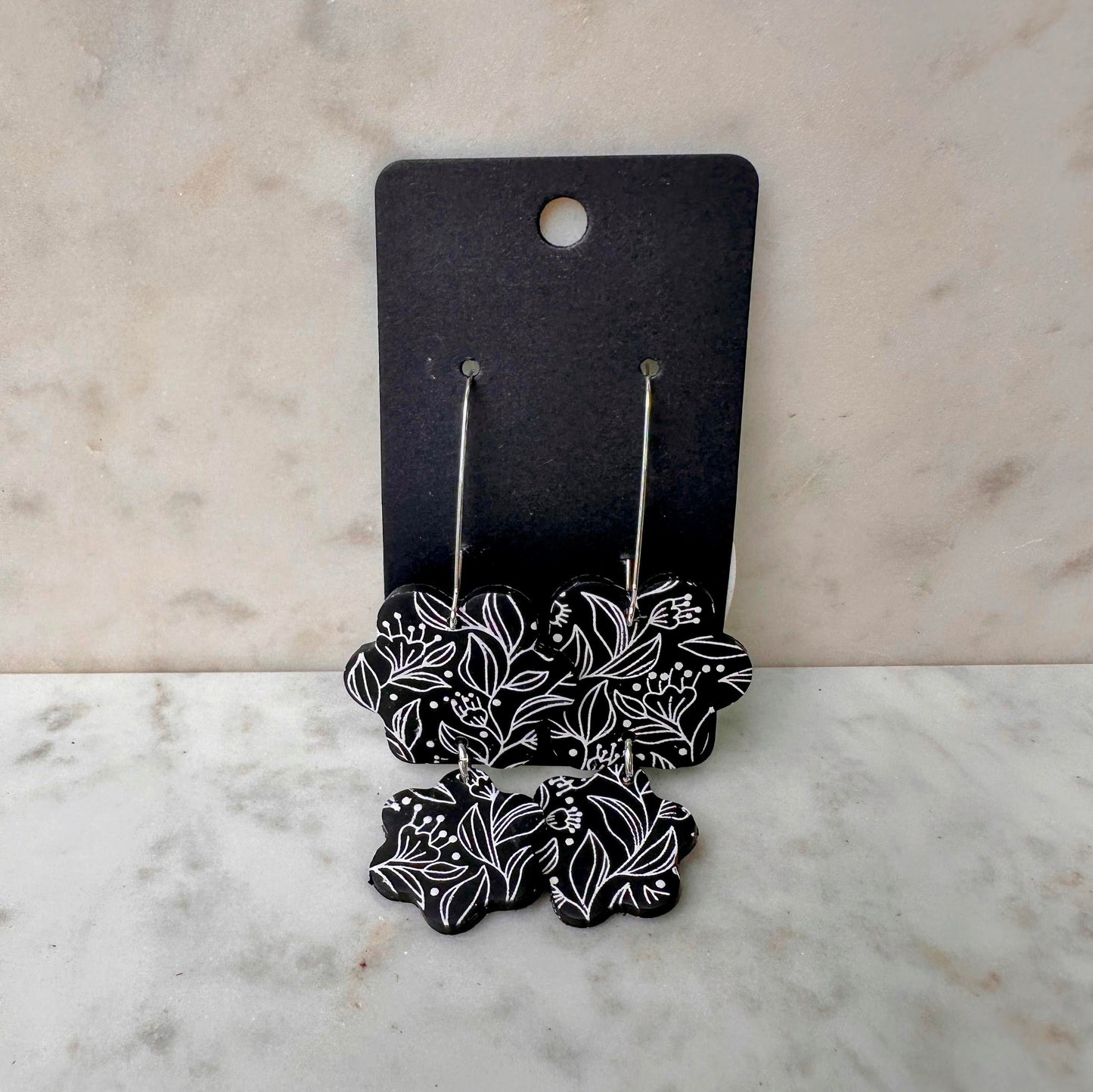 Black Blossom earrings