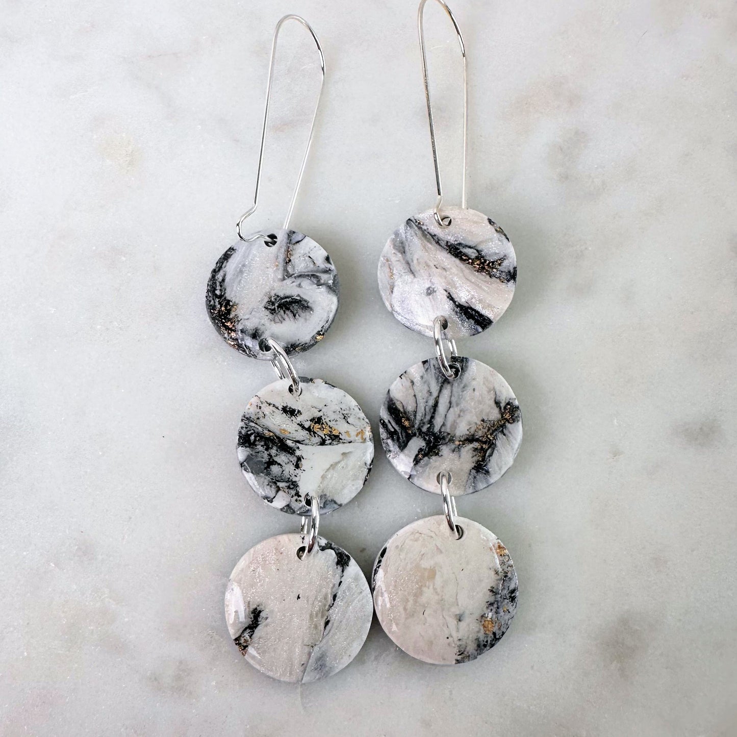 Marble Radiance Drop Earrings